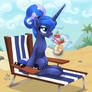 MLP FIM - Princess Luna Chilling At The Beach
