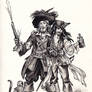 Captain Jack Sparrow and Hector Barbossa.