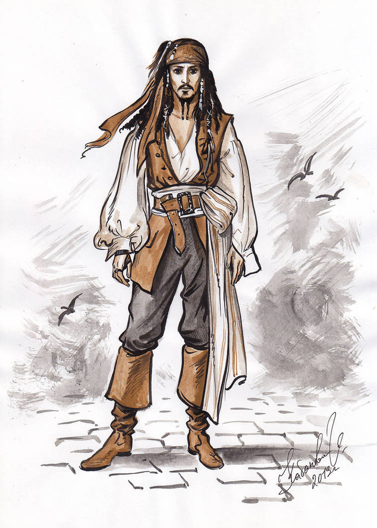 Captain Jack Sparrow sketch. by Bormoglot on DeviantArt Captain Jack Sparrow sketch. by Bormoglot on DeviantArt