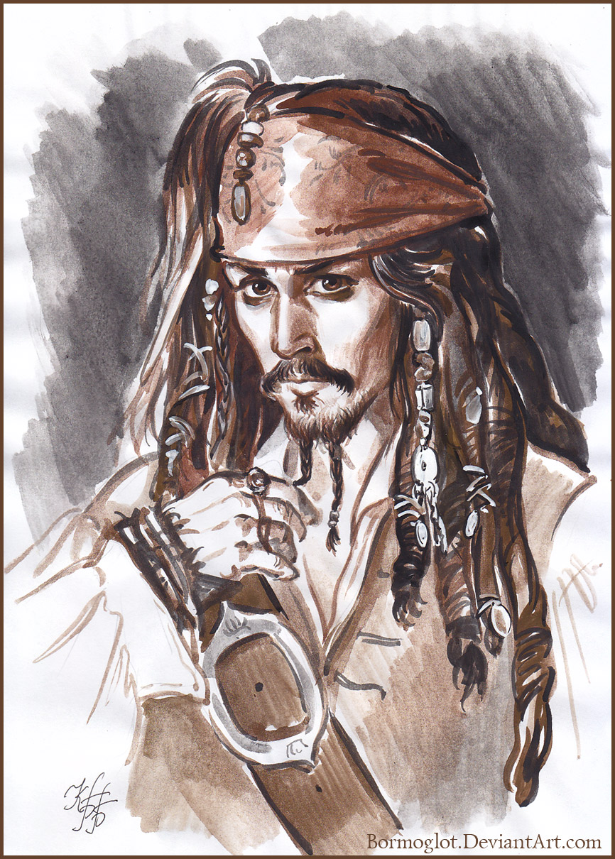 Captain Jack Sparrow, sketch.