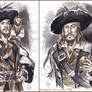 Captain Hector Barbossa, sketch.