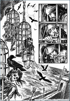 One story about Captain Jack Sparrow. Comic book.