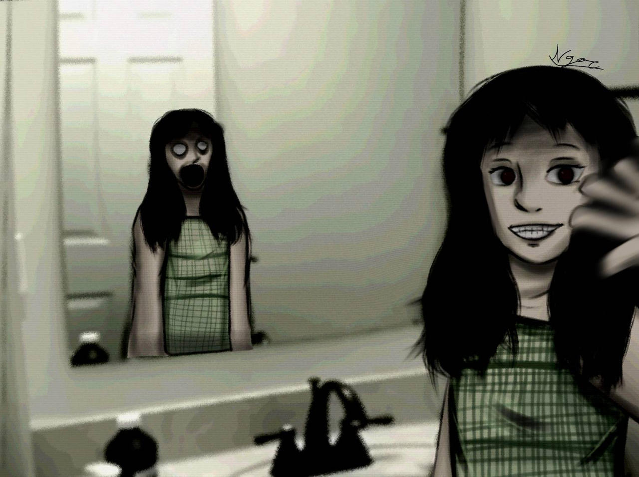 Creepy Grudge Ghost Girl In The Mirror By NgocWB 0127 On DeviantArt creepy-grudge-ghost-girl-in-the-mirror-by-ngocwb-0127-on-deviantart