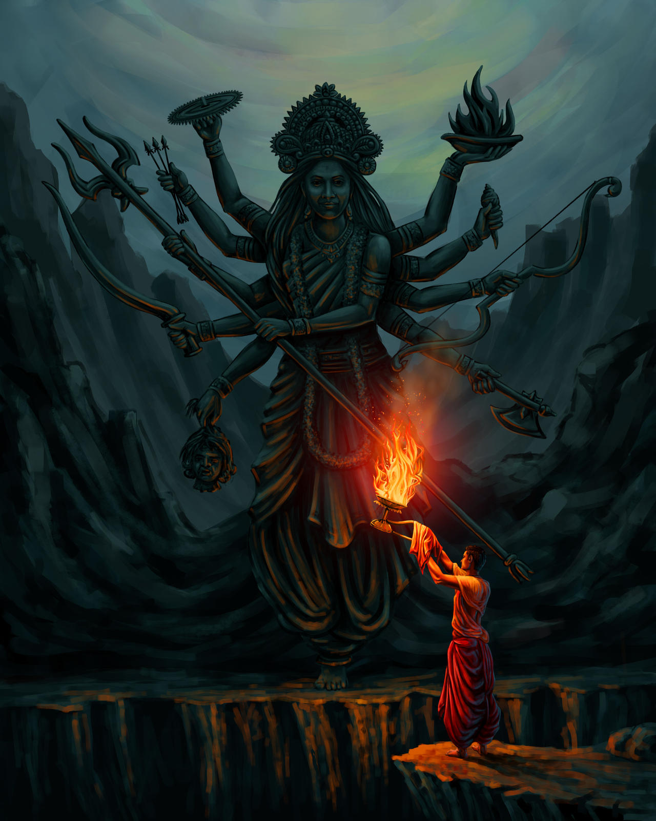 Durga Devi Digital Art by deadshaolin on DeviantArt