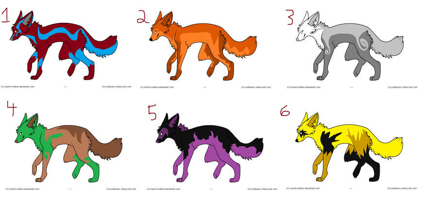 Tri Colored Wolves Tri color wolf adopts by PaintedDoq on DeviantArt