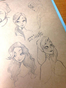 Drew my classmates in the style of Frozen!