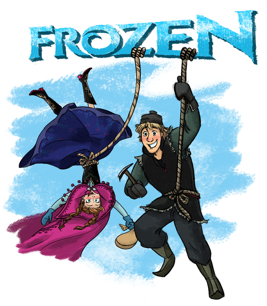 Disney-Frozen Anna and Kristoff  Climbing