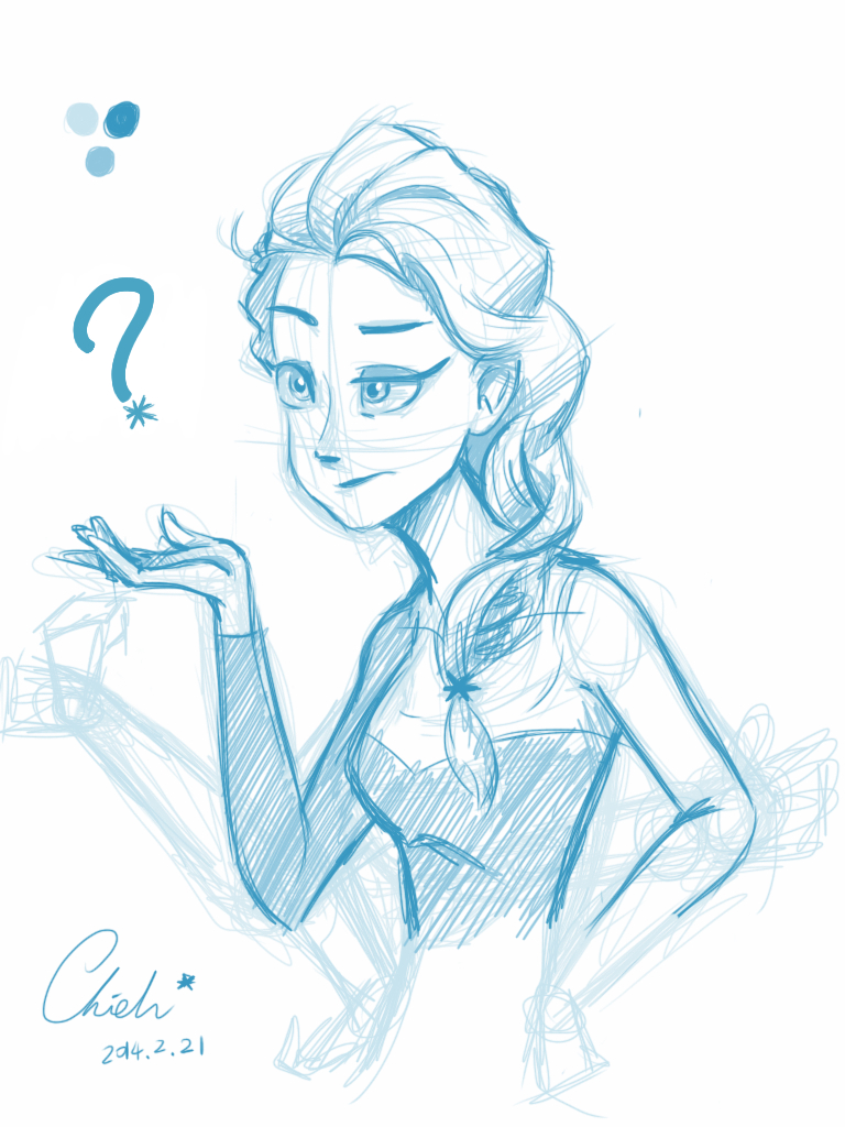 Disney-Frozen First try in SketchbookX