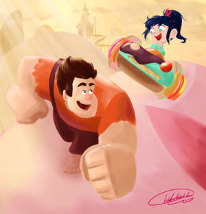 Disney-Wreck it Ralph-Racing with kid