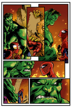 Hulk/Spider-Man By Joe Madureira and Ian Sharman