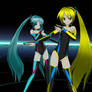 Miku and Neru Digital Frontier