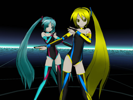 Miku and Neru Digital Frontier