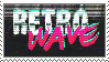 Retro wave stamp
