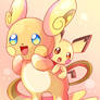 Alolan Raichu And Pichu