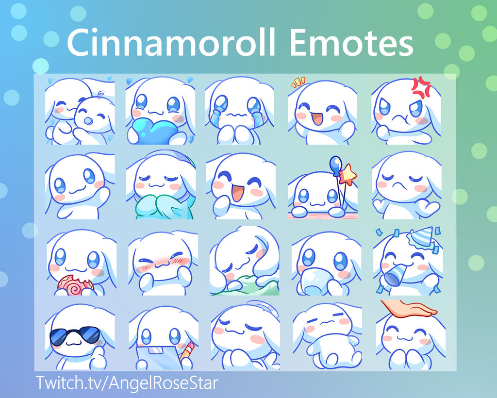 Cinnamoroll emotes are now on sale by AngelRoseStar on DeviantArt