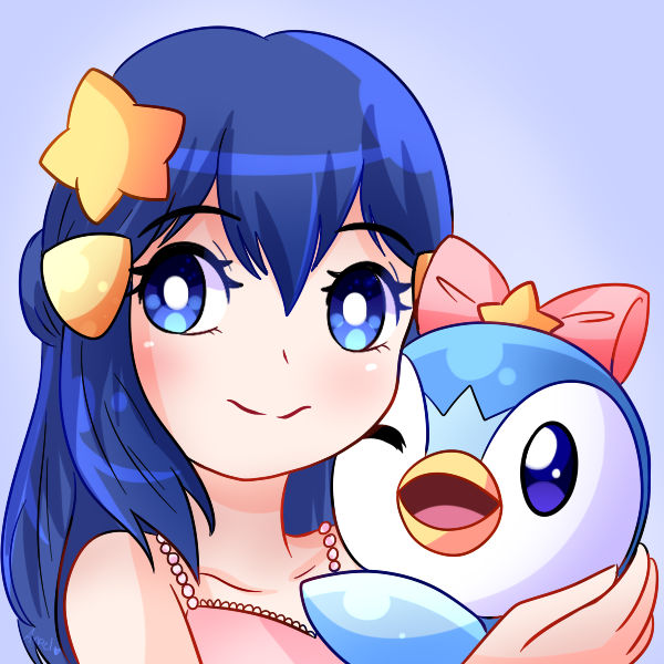 dawn and piplup (pokemon and 1 more) drawn by ebiura_akane