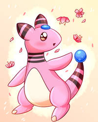 Ampharos shiny with cherry blossom