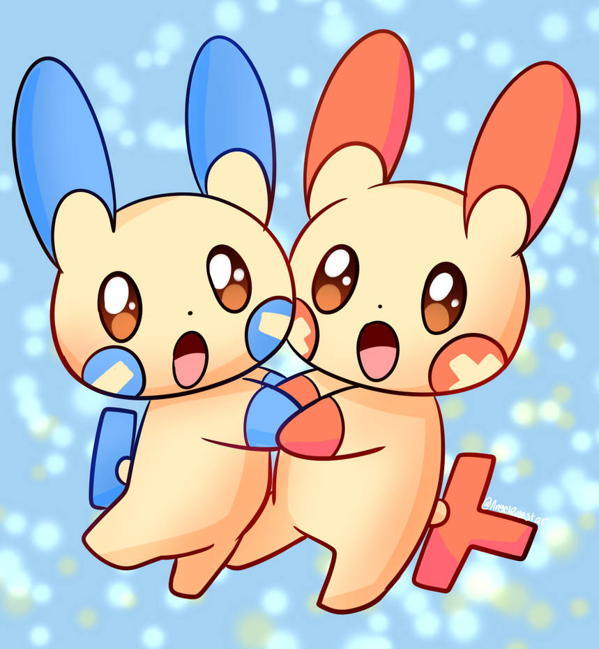 Plusle And Minun Shocked By AngelRoseStar On DeviantArt plusle-and-minun-shocked-by-angelrosestar-on-deviantart