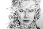 Nicole Kidman Pencil Portrait by GalleryGaia