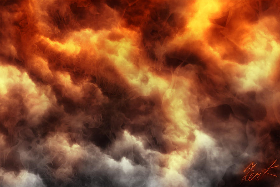Fire clouds background