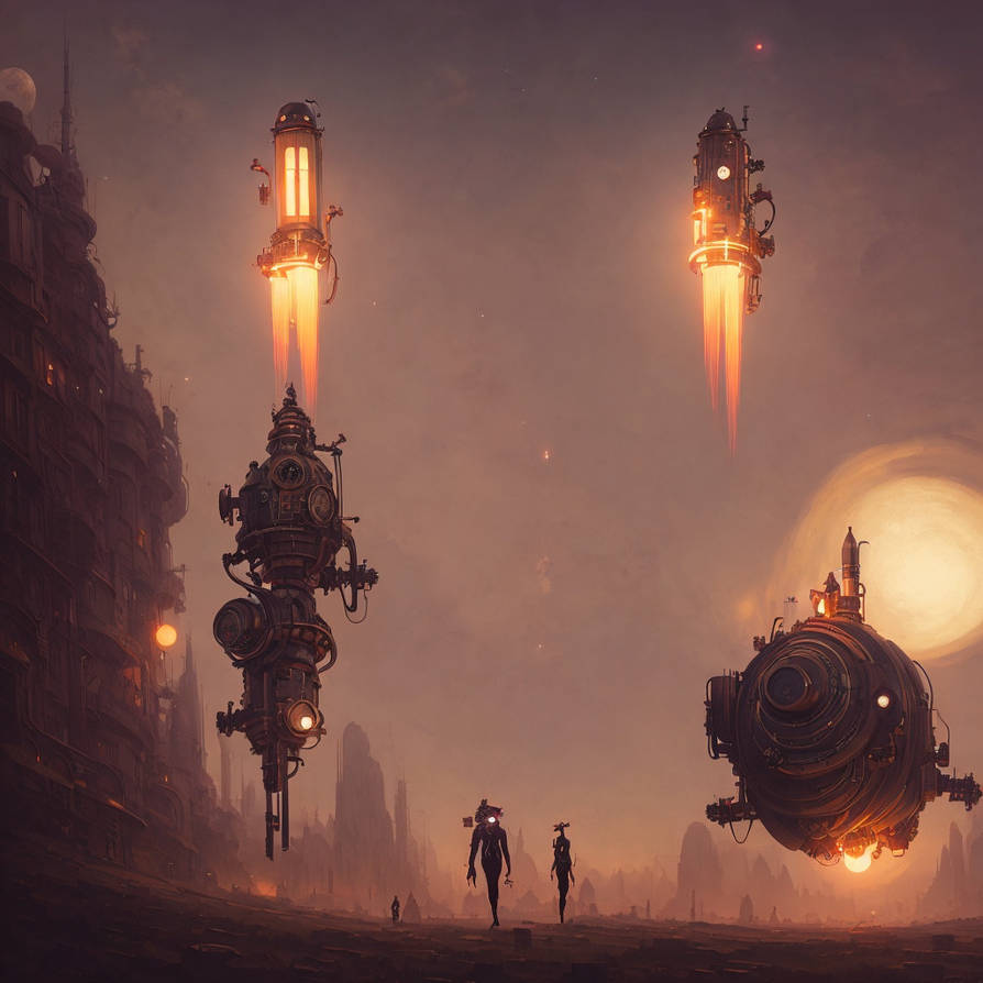 Steam Punk Rockets Steampunk-rocket-unreal-engine-greg-rutkowski-lois by ziggyxdust on ...
