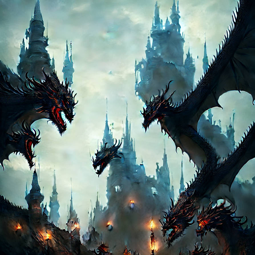Buffalo Rd Rd Dragon Fantasy-castle-road--dragons-closeup-trending-on-a by ziggyxdust on ...