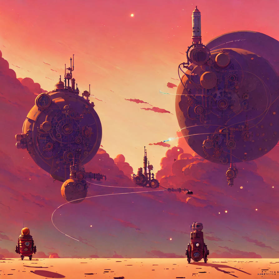 Stesmpunk Rockets Steampunk-atomic-rocket-in-the-desert-golden-ratio by ziggyxdust on ...