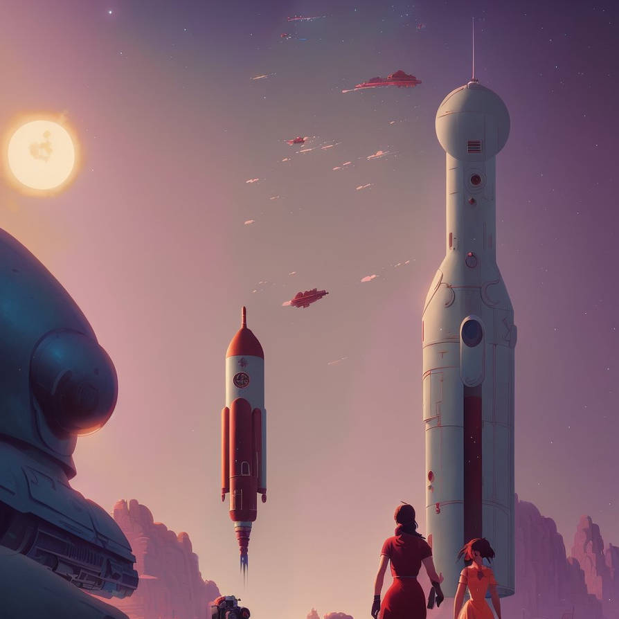Soviet Rockets Drawing Soviet-rocket-and-girl-looking-closeup-unreal-engi by ziggyxdust on ...
