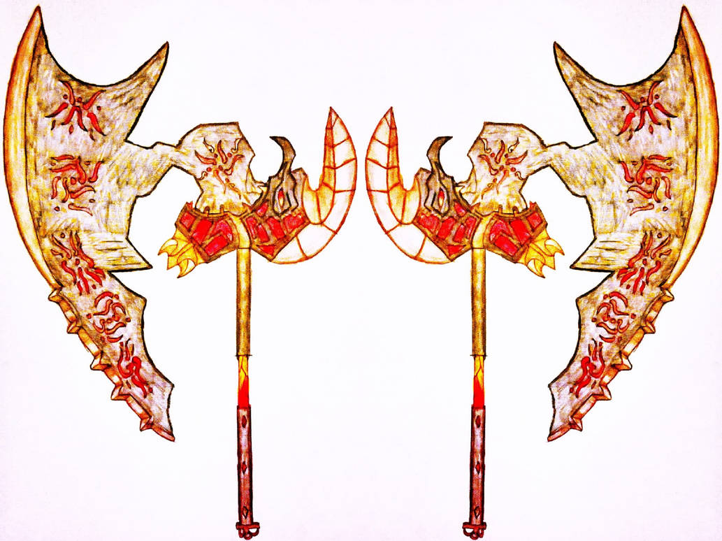 Ancient devil rune axe's by Alisterlebeau on DeviantArt