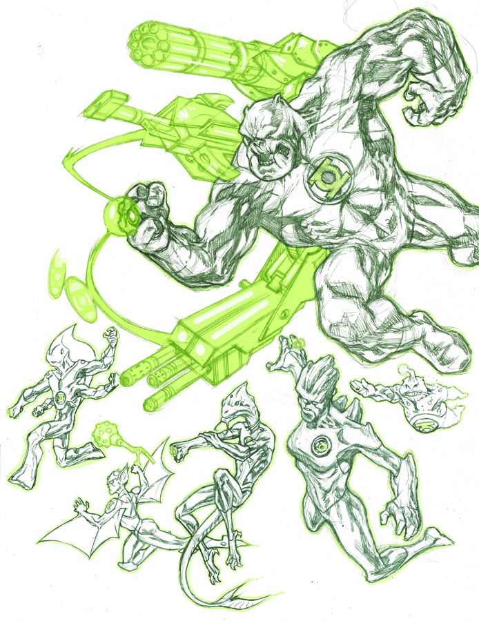 Green Lantern Corps - Sketch01