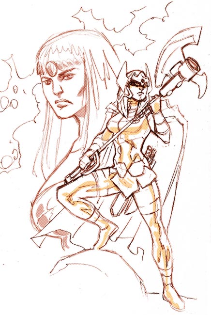 Big Barda Sketch