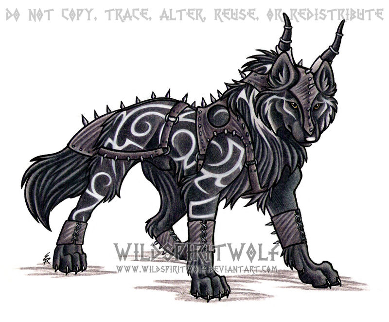 Tribal Armored Wolf Commission by WildSpiritWolf