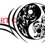 Yin Yang Tribal Wolf Tattoo