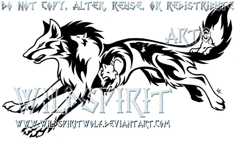 Tribal Running Wolf Tattoo by WildSpiritWolf on DeviantArt