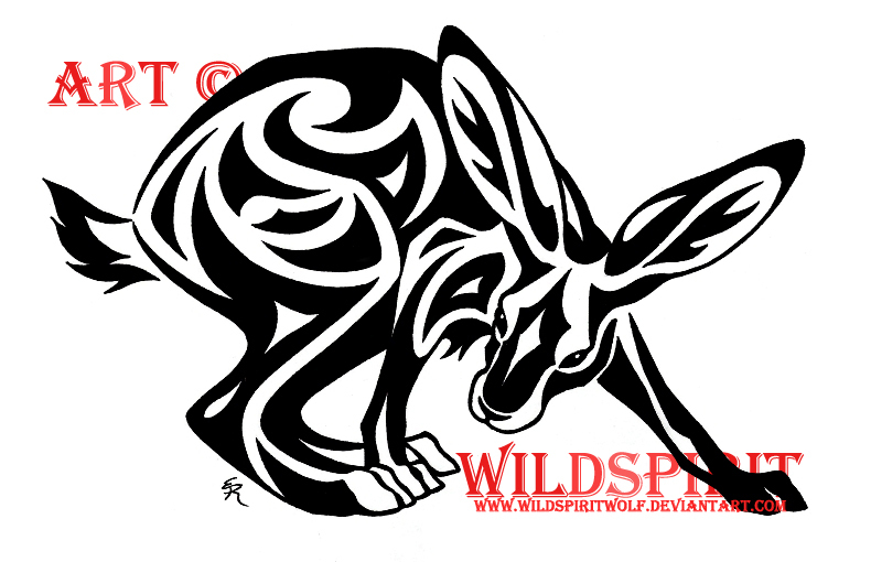 Tribal Hare Tattoo Design by WildSpiritWolf on DeviantArt
