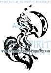 Starry Three-tailed Fox Tattoo by WildSpiritWolf