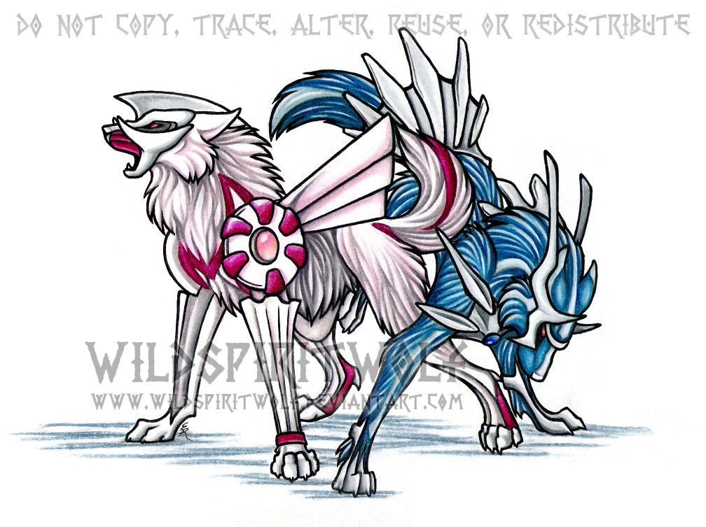 Palkia Dialga Pokemon Wolves by WildSpiritWolf on DeviantArt