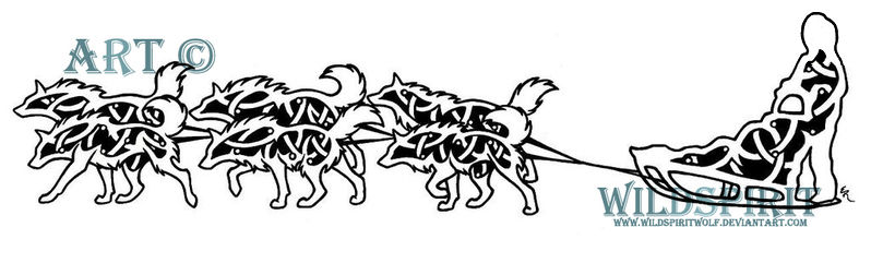 Celtic Dog Sled Team Tattoo