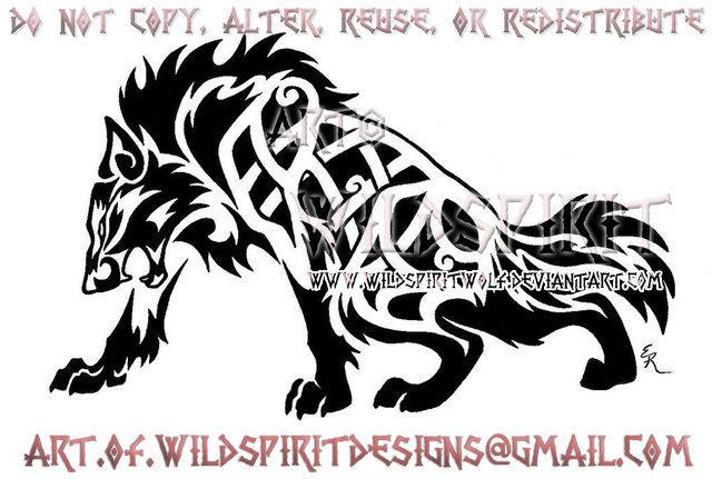 Fierce Celtic Wolf Tattoo