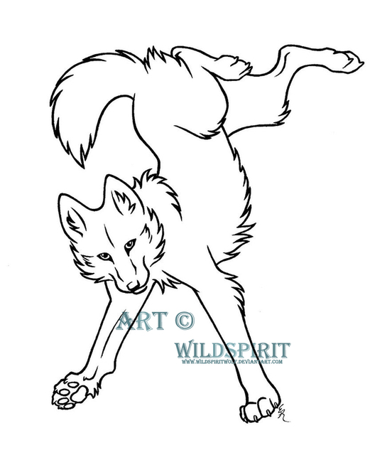 Kanya Wolf Lineart