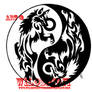 Yin-Yang Wolves Frisbee Design