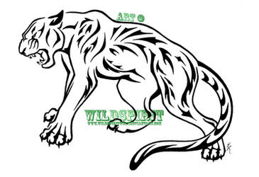 Tribal Nature Panther Tattoo