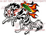 Color Tribal Okami Tattoo by WildSpiritWolf