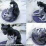 Panther Wolf Topper Sculpture