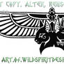 Bastet And Anubis Winged Tatto