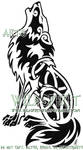Heraldic Howling Wolf Logo by WildSpiritWolf