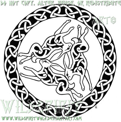 Triple Hare Celtic Tattoo by WildSpiritWolf