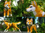 Running Latchme Wolf Sculpture by WildSpiritWolf