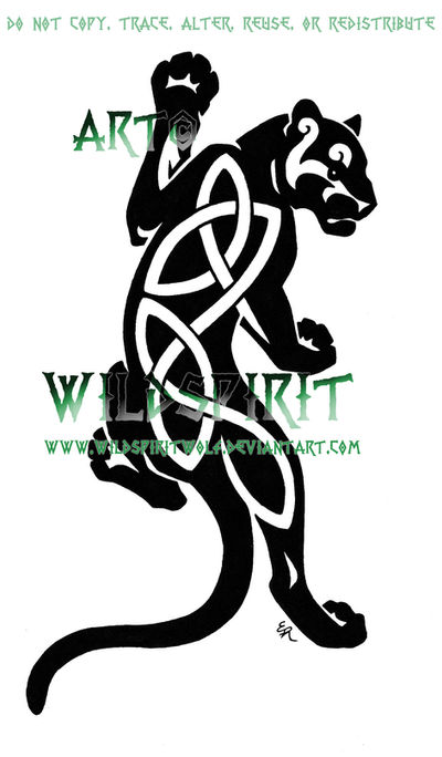 Climbing Celtic Panther Logo