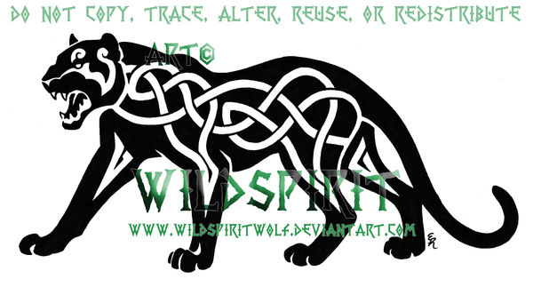 Roaring Celtic Panther Logo by WildSpiritWolf